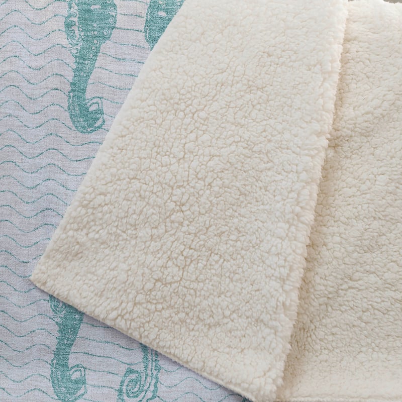 Premium Machine Washable ASB194 Sea Horse Sherpa Throw Blanket