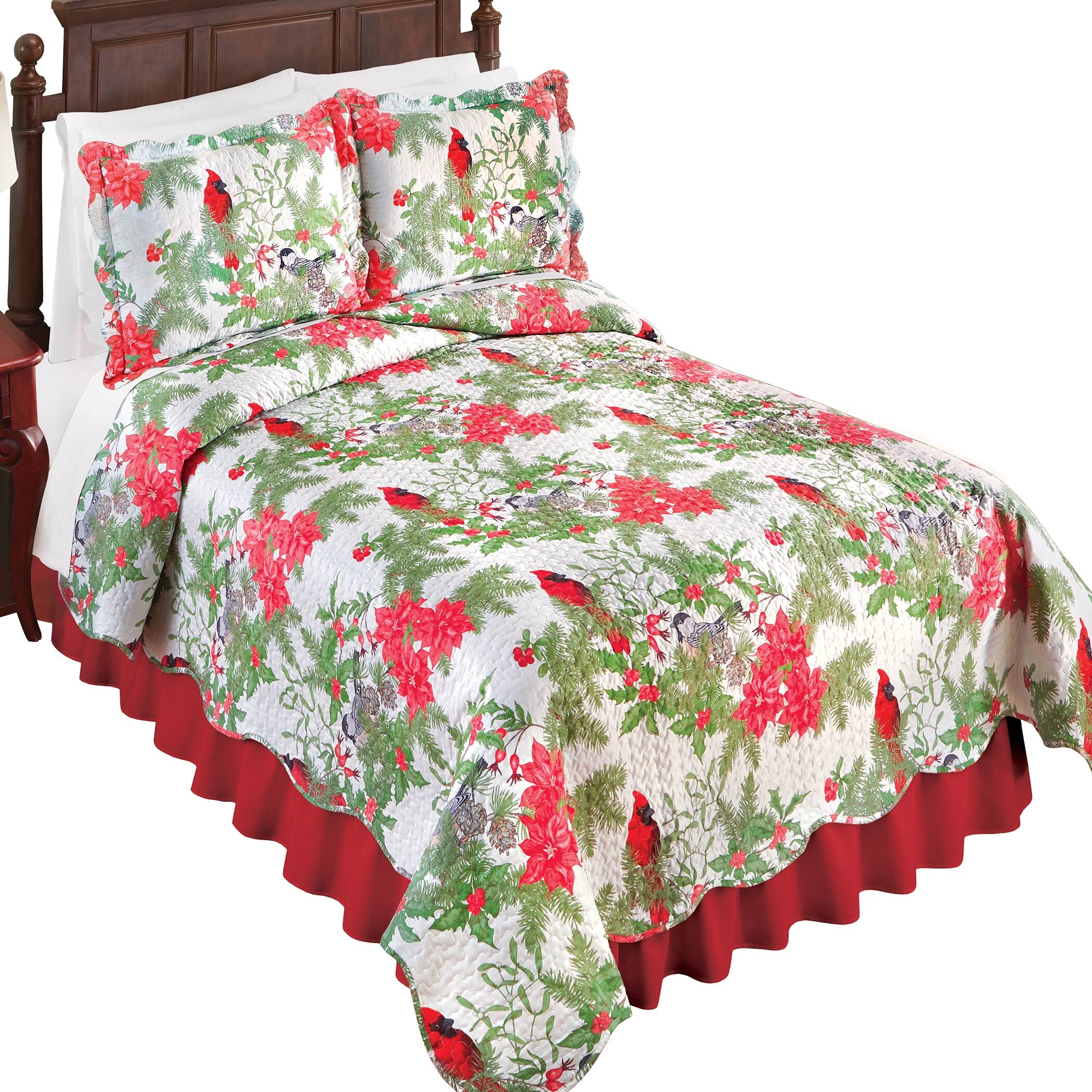 Cardinal & Chickadee Winter Bird Quilt On Sale Bed Bath & Beyond