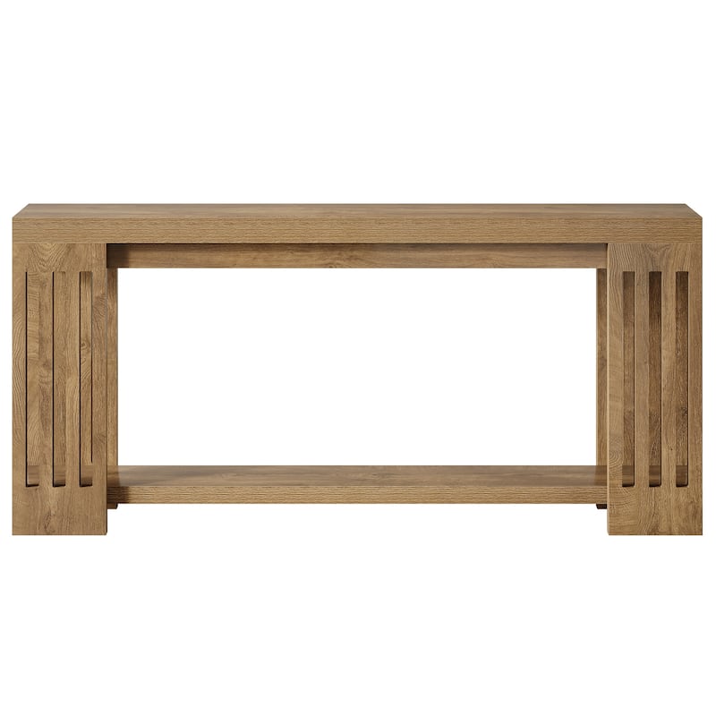 Farmhouse Wood Extra Long Sofa Console Table for Entryway