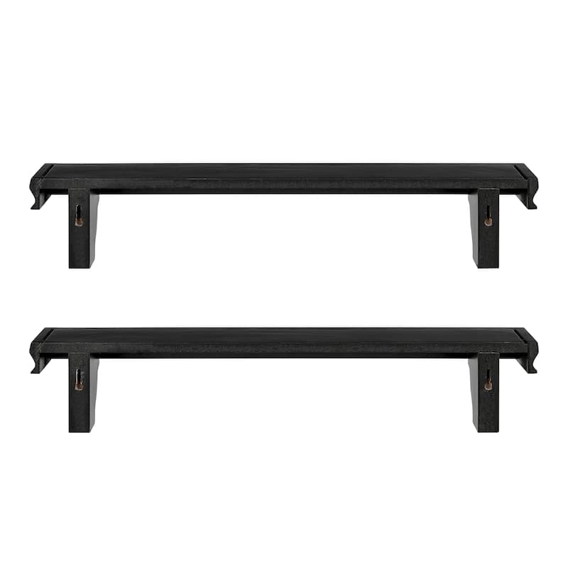Danya B. 24" Floating Display Ledge Wall Shelves - Set of 2