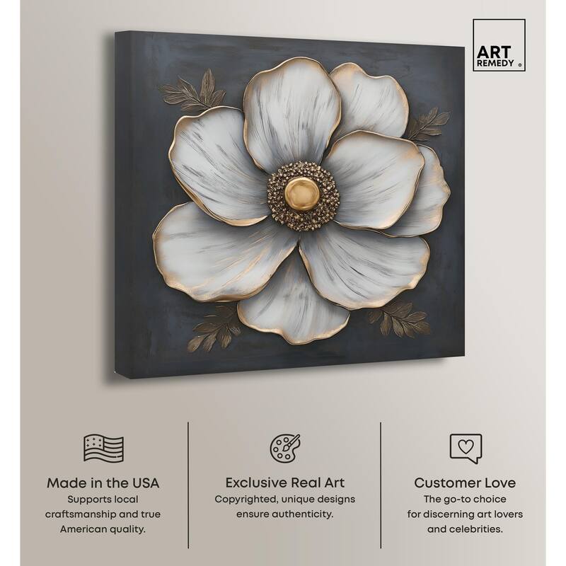 Sculpted Sepals II Canvas by Art Remedy, Gallery Wrapped