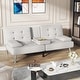 preview thumbnail 6 of 26, Homall Futon Sofa Bed Convertible Lounge Couch Sofa with Cupholders & Pillows White