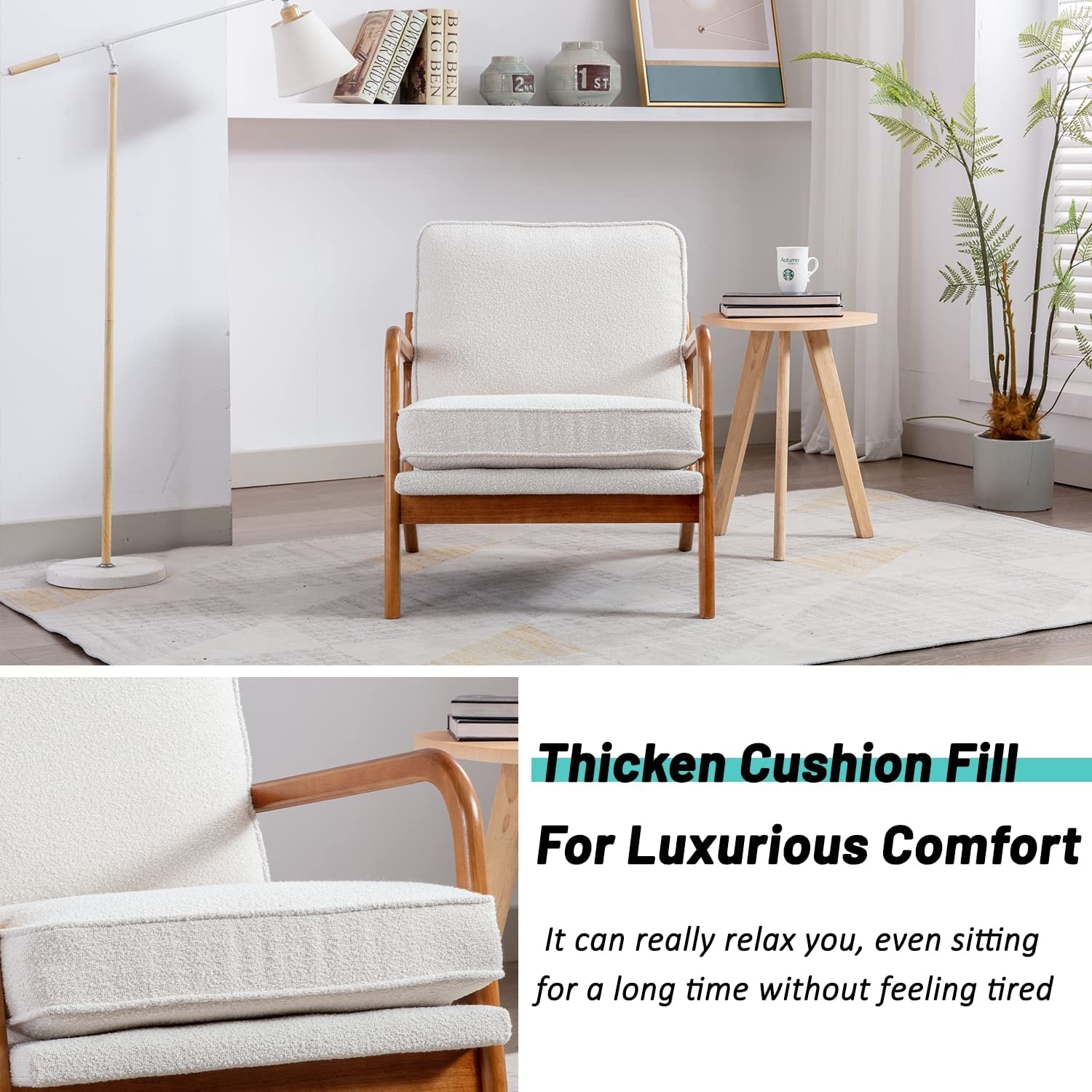 Comfy Lounge Arm Chair, Mid Century Modern Upholstered Accent