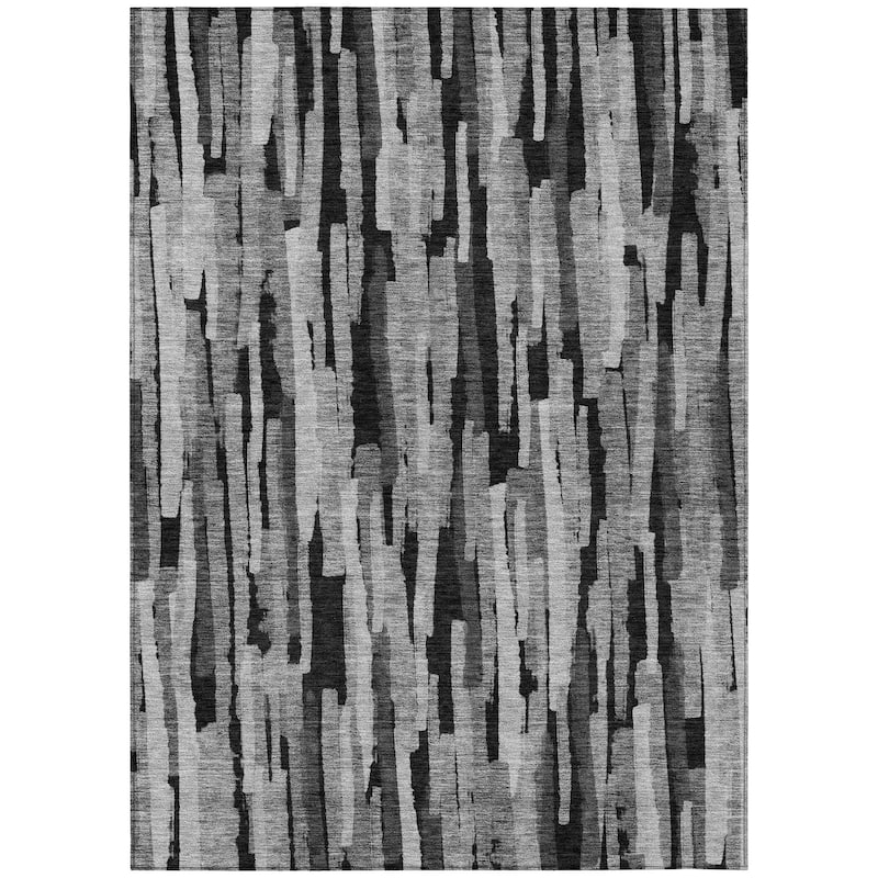 Machine Washable Indoor/ Outdoor Contemporary Chantille Rug