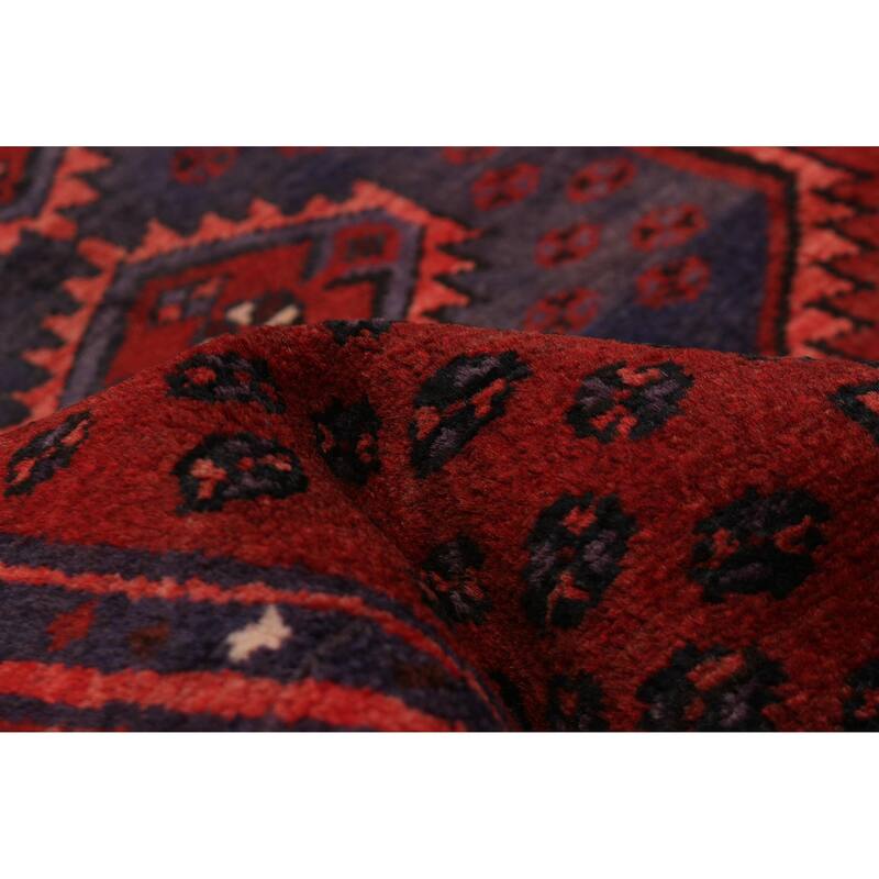 ECARPETGALLERY Hand-knotted Andelz Red Wool Rug - 3'4 x 6'10