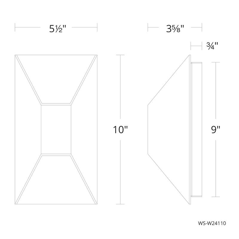 Maglev 10in LED Indoor or Outdoor Wall Light 3-CCT 3000K-3500K-4000K Set to 3000K