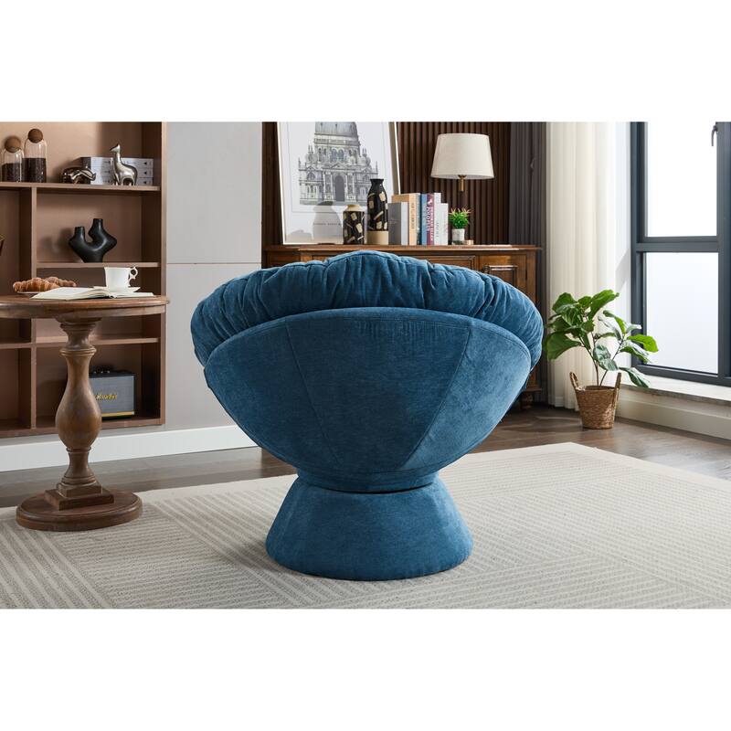 Oversized Swivel Accent Chair, 360-Degree Swivel Barrel Chair, Papasan Chair for Living Room and Bedroom Comfort