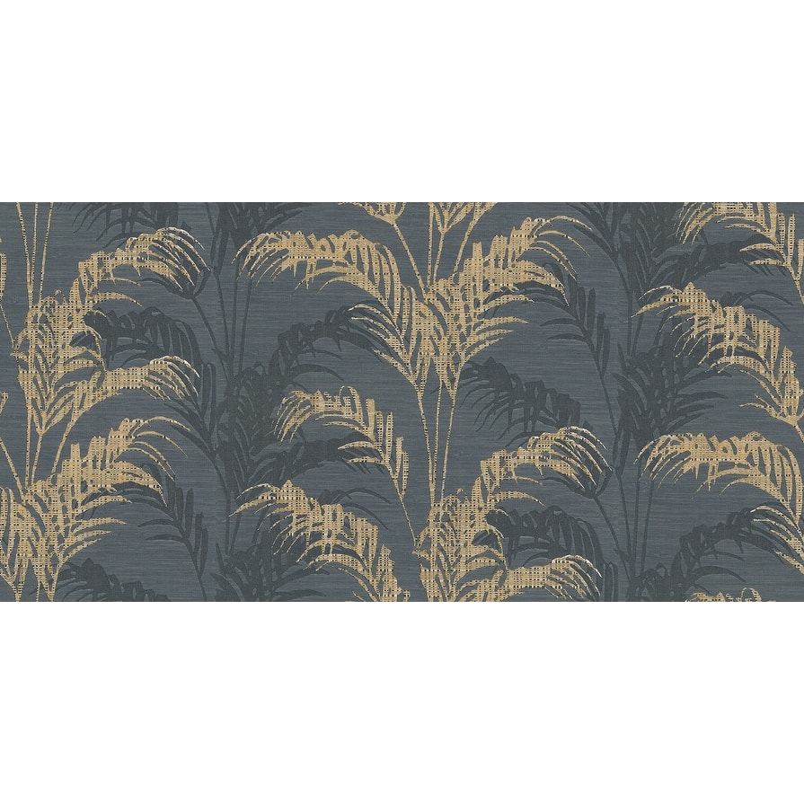 Advantage Rattan Charcoal Palm Wallpaper