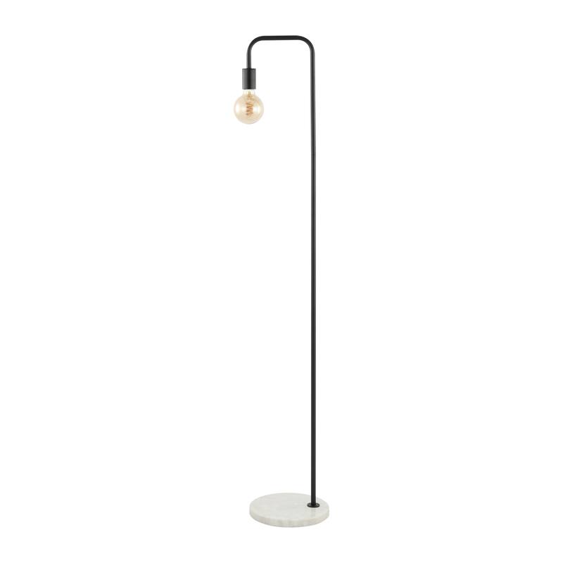 Haines 60" Minimalist Edison Metal/Marble Floor Lamp, Gold by JONATHAN Y