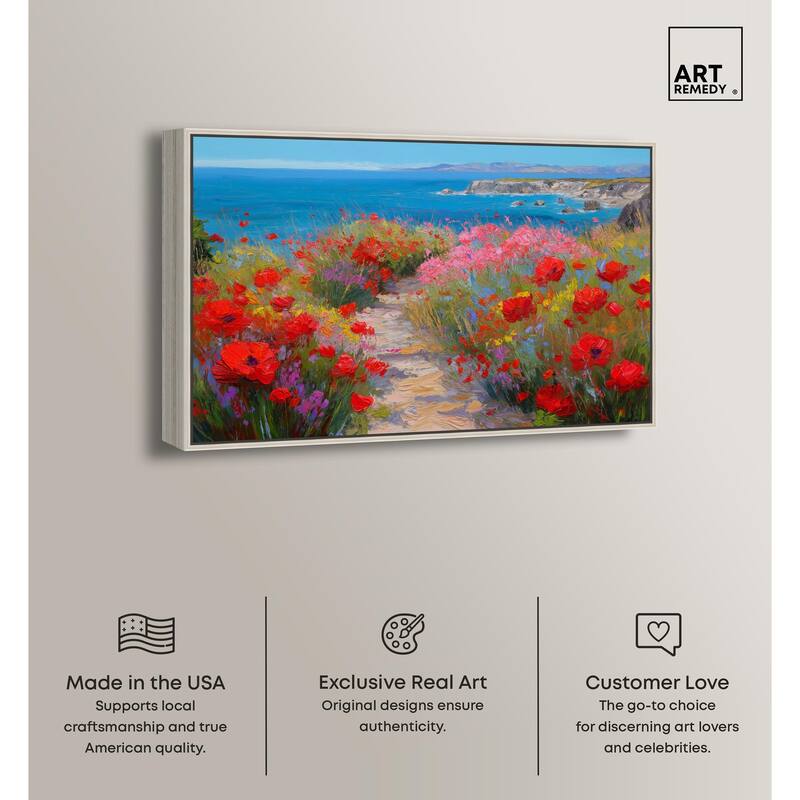 Ocean View Bloom I Canvas by Art Remedy