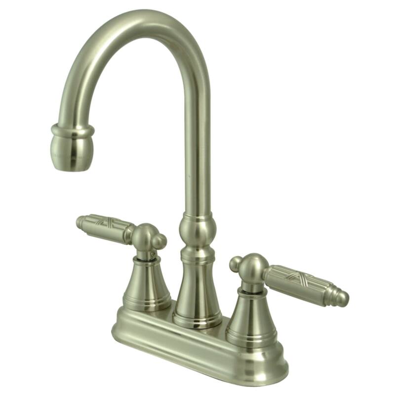 Kingston Brass Georgian Deck Mounted Double Handle Bar Faucet with