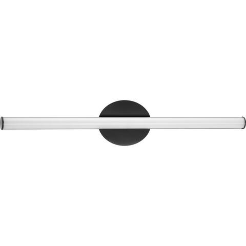 Phase 3 Collection 32 in. Matte Black Large Modern 3CCT Integrated LED Linear Vanity Light - 32 in x 3 in x 5.78 in
