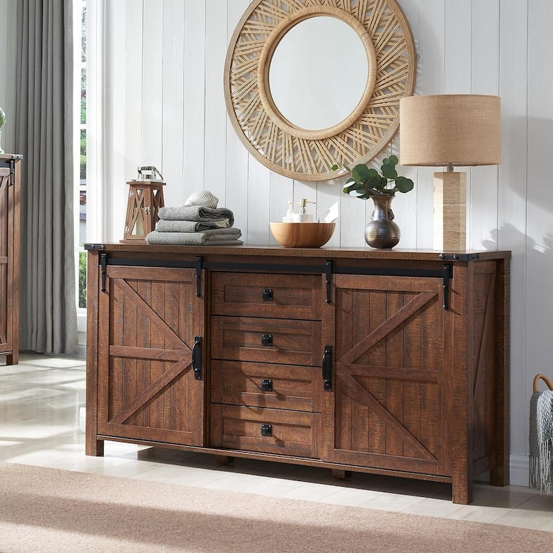 Farmhouse Dresser, Chest of Drawer, Dresser TV Stand, Storage Dresser - Reclaimed Barnwood