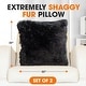preview thumbnail 125 of 136, Cheer Collection Super Soft Shaggy Long Hair Throw Pillows Set of 2 Plush Accent Cushions