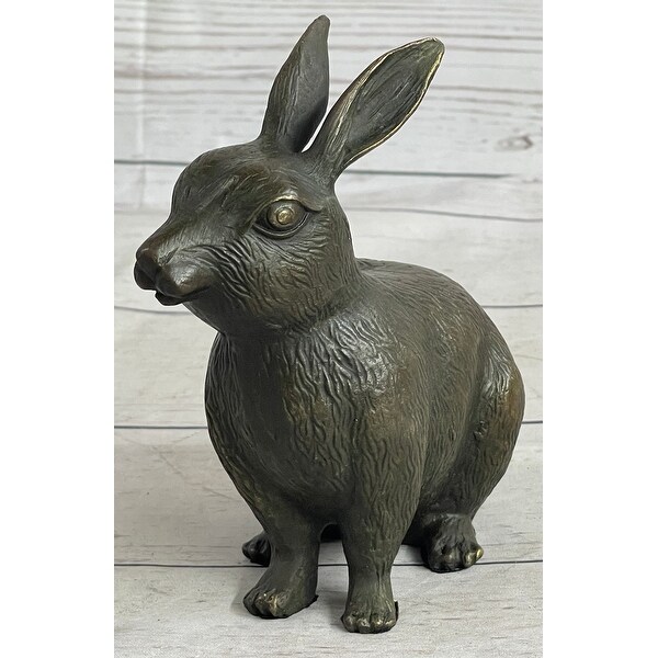 Vintage Austrian Vienna Bronze Sitting Bunny Imitative Rabbit