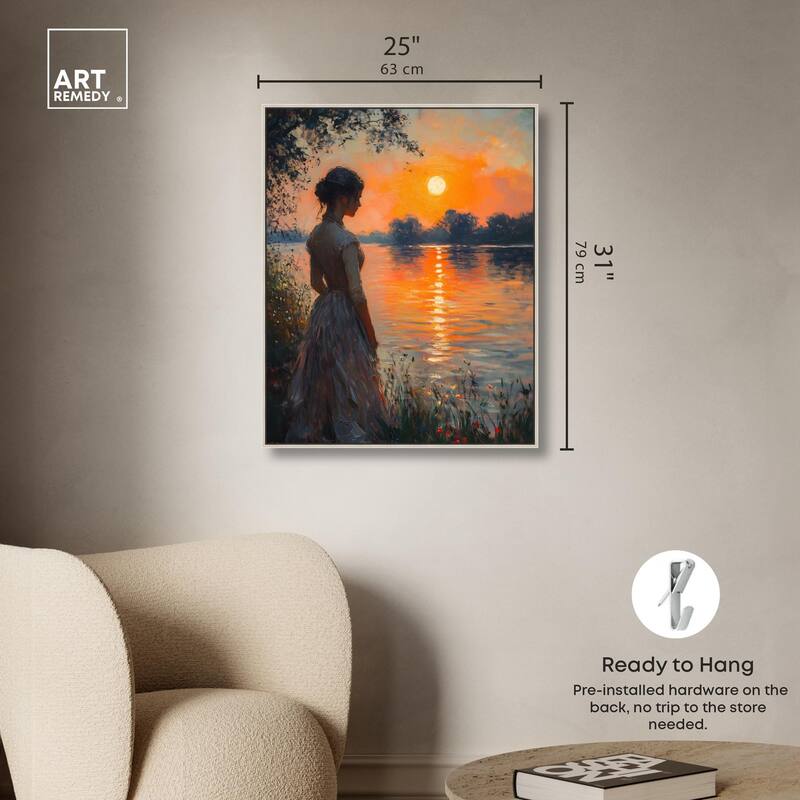 Sunset Pond Canvas by Art Remedy