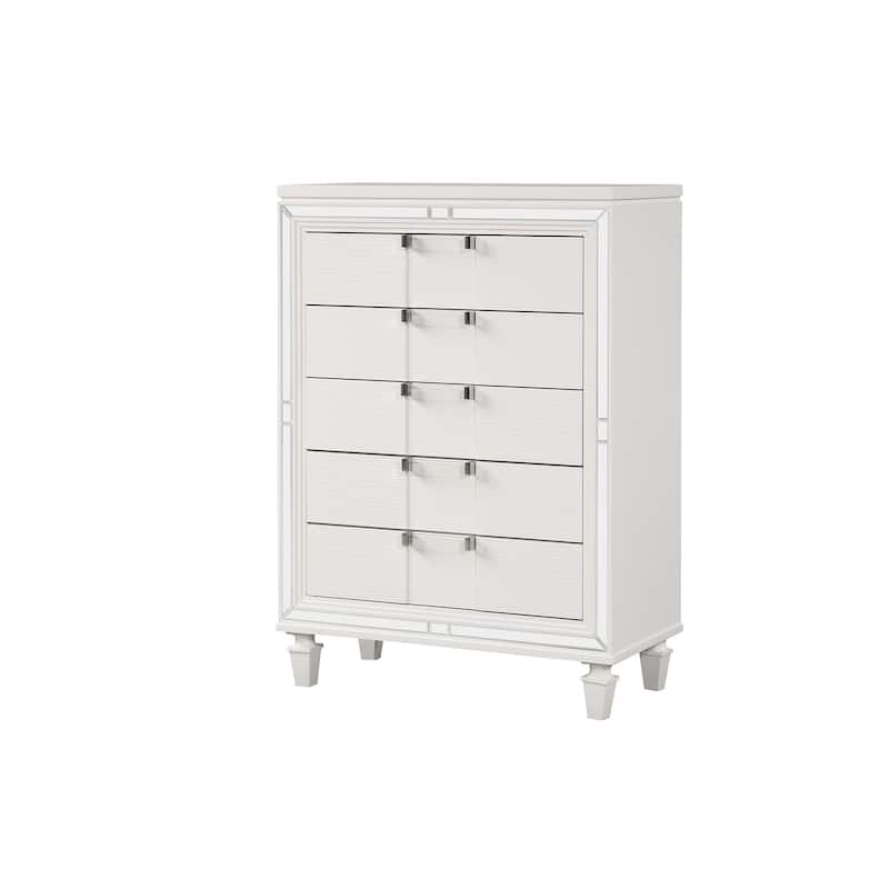 Genoa Gunmetal 5-Drawer 34 in. W Chest of Drawers