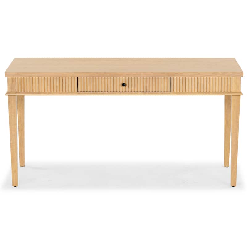 SAFAVIEH Couture Shelbie 1-Drawer Reeded Desk - Oak/Black