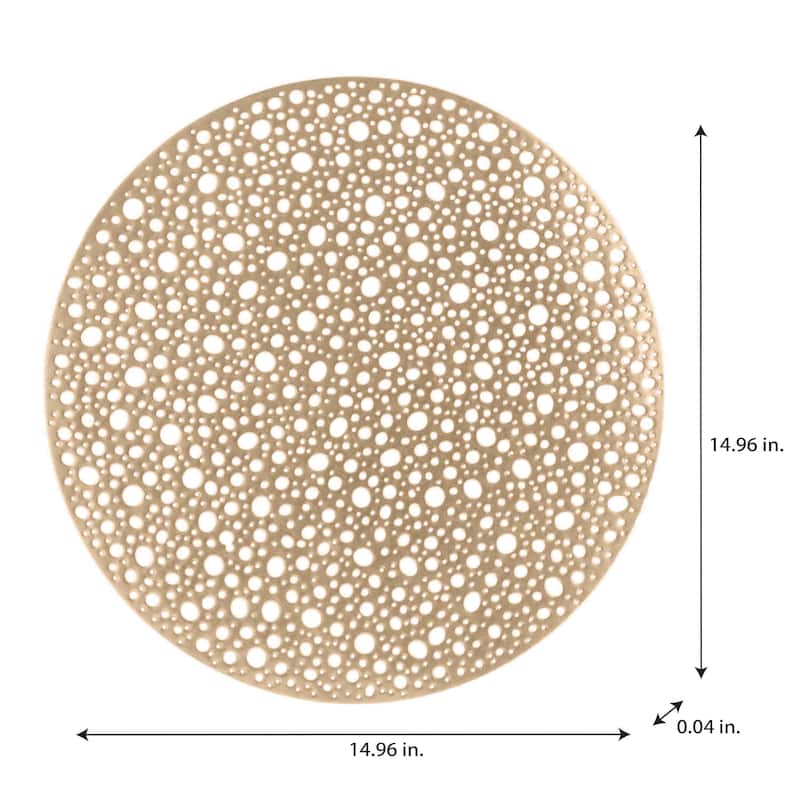 Home Details 4 Pack Round Moon Laser Cut Placemat