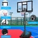 preview thumbnail 2 of 10, Height Adjustable Portable Basketball Hoop, Backboard System Stand - 6.6ft - 10ft