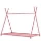 preview thumbnail 30 of 32, Twin Size Metal House Platform Bed with Triangle