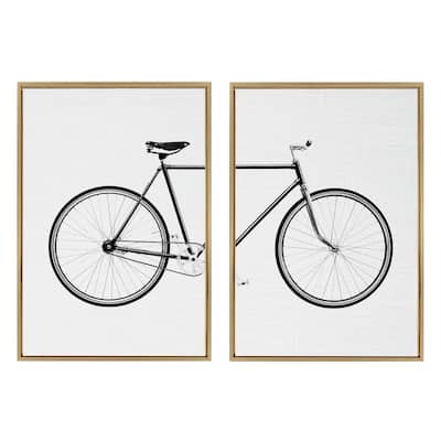 Kate and Laurel Sylvie Bicycle Canvas by Simon Te of Tai Prints