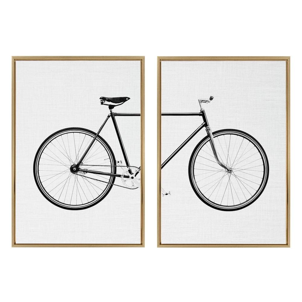 Kate and Laurel Sylvie Bicycle Canvas by Simon Te of Tai Prints