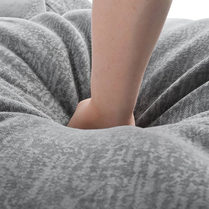 U-Shaped Sectional Sofa, Chenille Fabric Cloud Sofa, 6 Seater Sofa with Adjustable Armrest Pillow for Living Rooms, Office