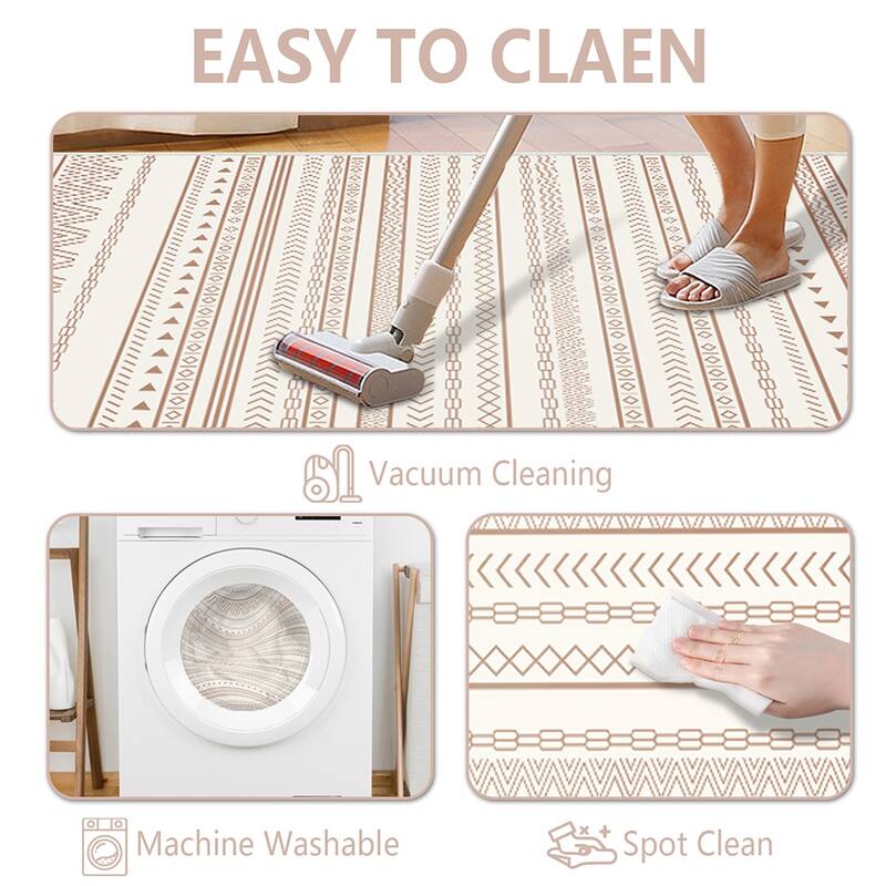 5x7 Wool Area Rug,Modern Non-Slip Washable Zebra Carpet,Living/Bedroom - 5' x 7'