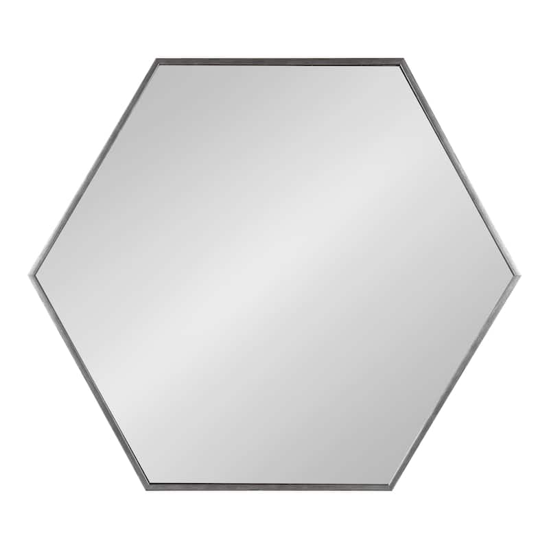 Kate and Laurel Rhodes Framed Mid-century Hexagonal Wall Mirror