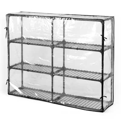 4-shelf Wire Rack With Cover(2 Pack), Versatile Design Heavy Duty Storage Shelf