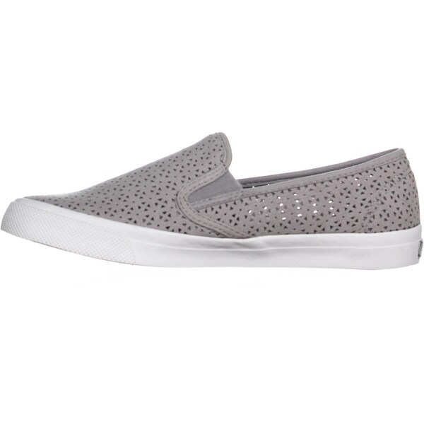 sperry seaside perforated sneaker grey
