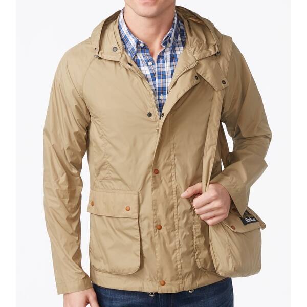 Shop Barbour New Beige Mens Xl Croston Packable Waterproof Hooded