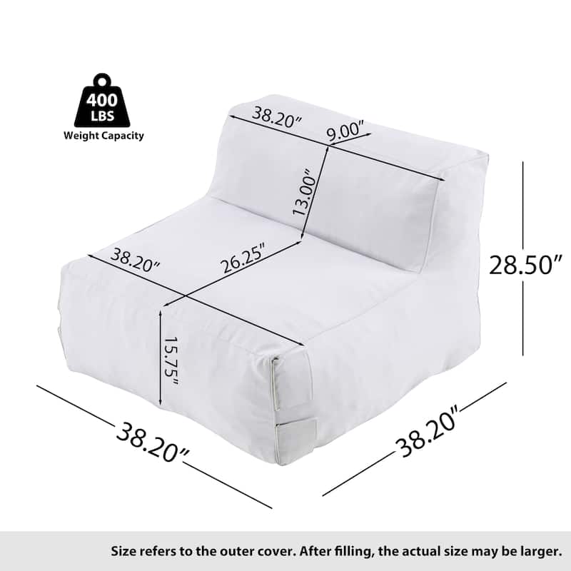 Christopher Knight Home - Nerissa Modular Outdoor/Indoor Bean Bag Sectional Sofa Set with Shredded Foam Filled