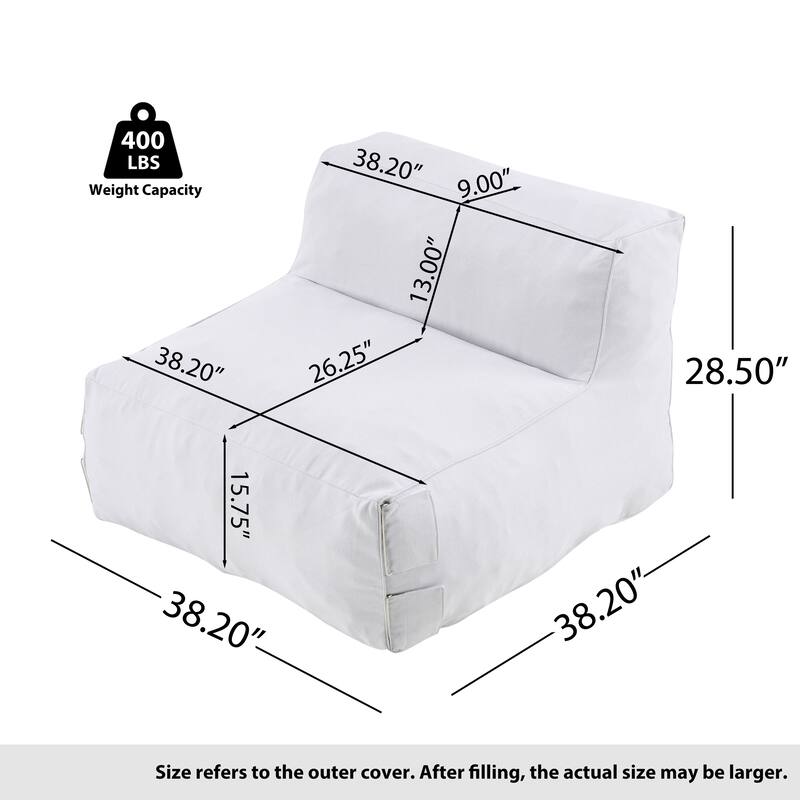 Christopher Knight Home - Nerissa Outdoor/Indoor Olefin Modular Bean Bag Armless Sofa Set with Shredded Foam Filled