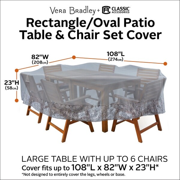 Large oval hotsell patio set cover