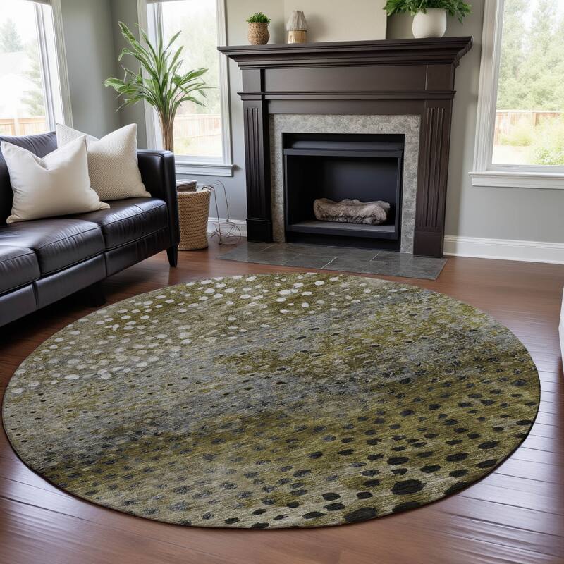 Premium Washable Super Soft Contemporary Ombre Mayfield Rug - Brown - 8' x 8'