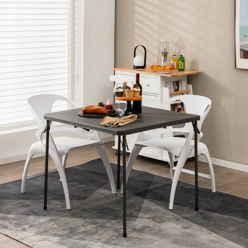 Costway Folding Camping Table Portable HDPE Outdoor Picnic Dining - See Details