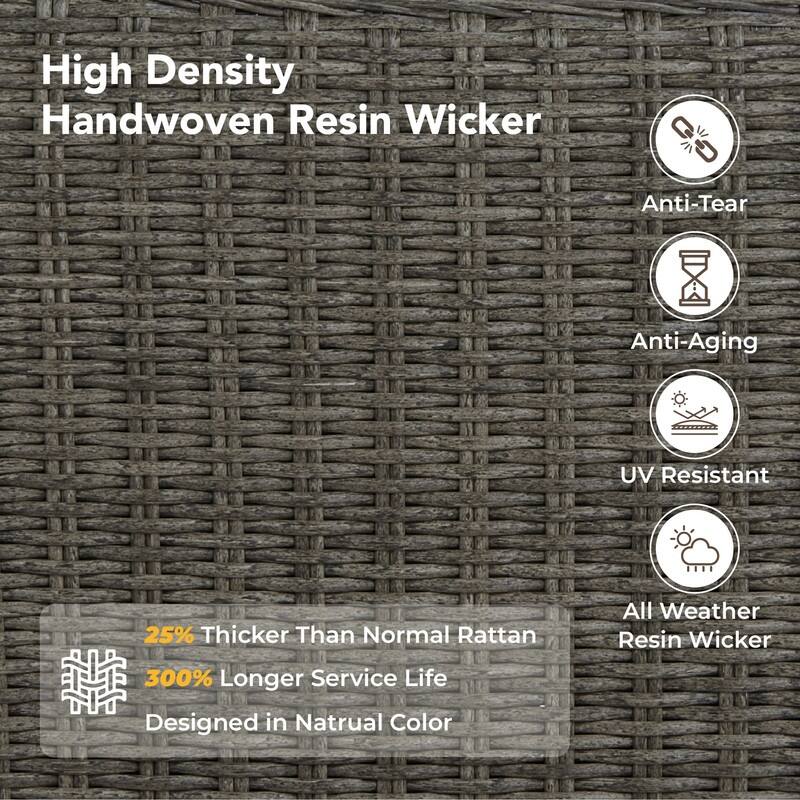 Murphy 6-Piece Outdoor Wicker Patio Furniture Conversation Sofa Sets