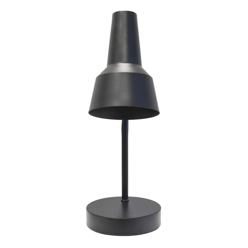 Gooseneck Desk Lamp with Cone Shade - 15.25" - Black