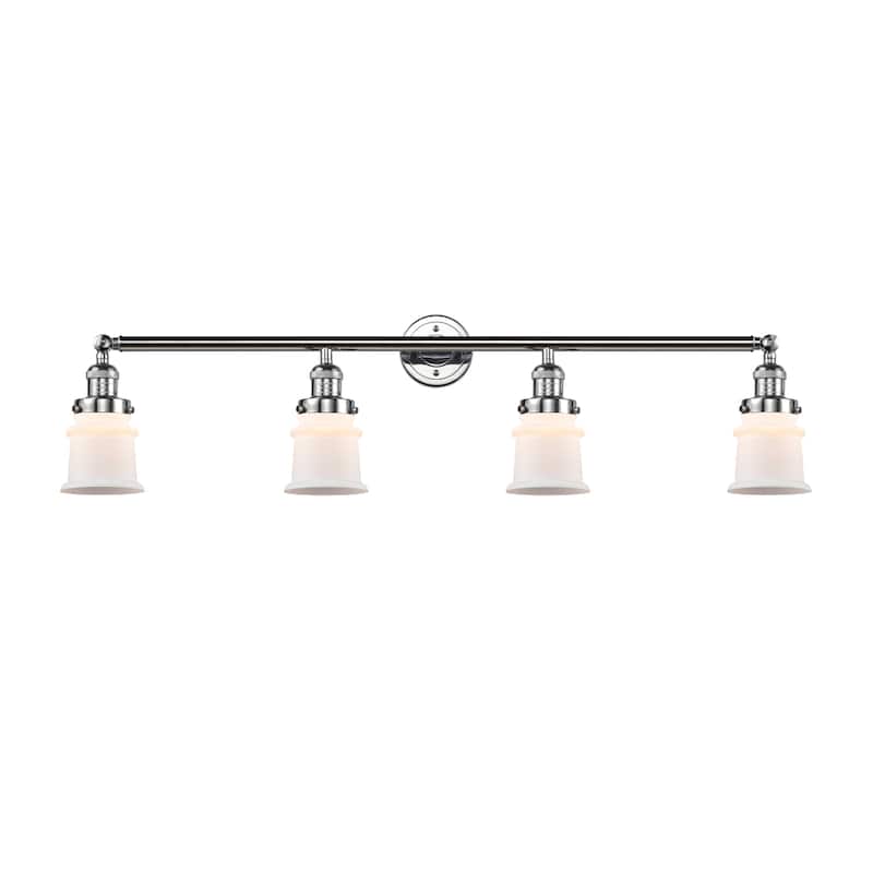Innovations Lighting Small Canton 4 Light 42" Wide Bathroom Vanity - Polished Chrome / Matte White