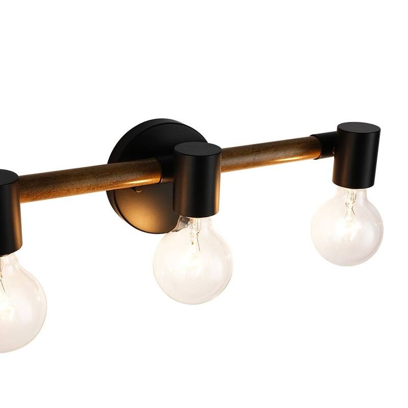 3-Light Industrial Farmhouse Bathroom Vanity Light Wall Sconce - 17.3 Inches