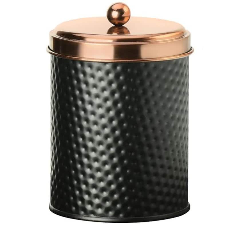 Amici Home Ashby Black Matte Storage Canister with Copper Lid