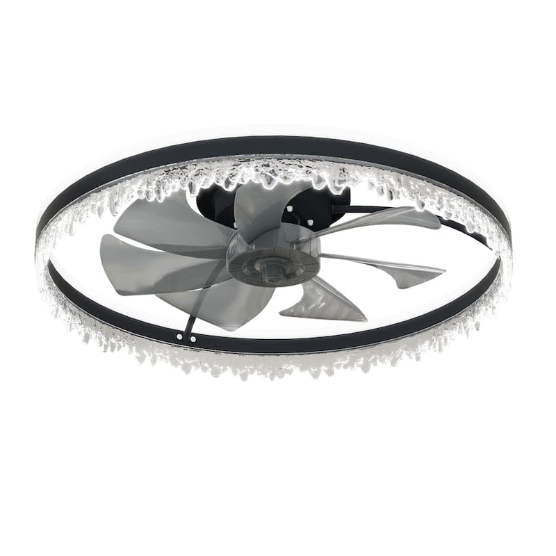 24" Modern LED Ceiling Fan with Light