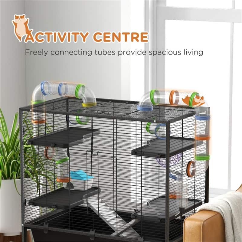 Hamster Cage with Four wheels and storage shelf - 32.3"L x 18.1"W x 42.9"H