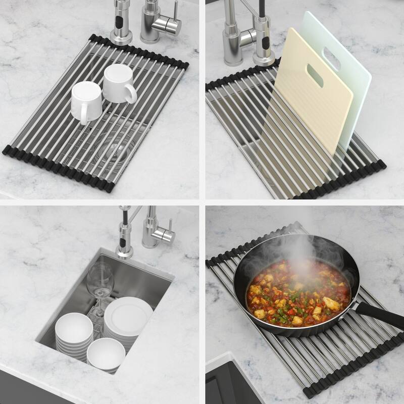 Undermount 16 Gauge Single Bowl Stainless Steel Kitchen Sink in Brushed Nickel