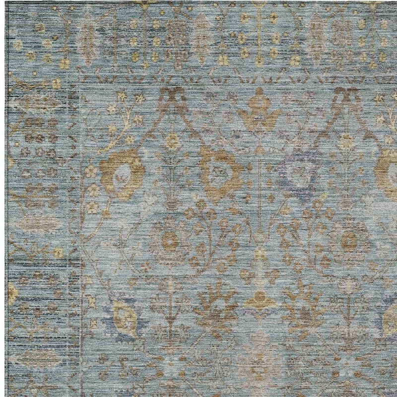 HomeRoots Oriental Traditional Rectangle Outdoor Rug