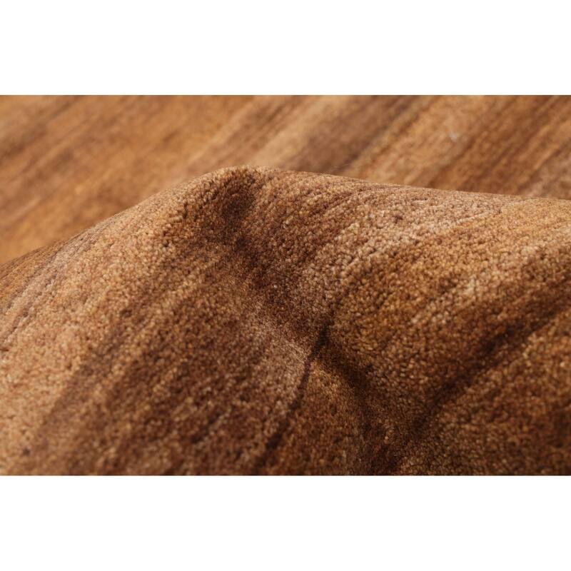 ECARPETGALLERY Hand-knotted Pak Finest Gabbeh Brown Wool Rug - 4'1 x 5'10