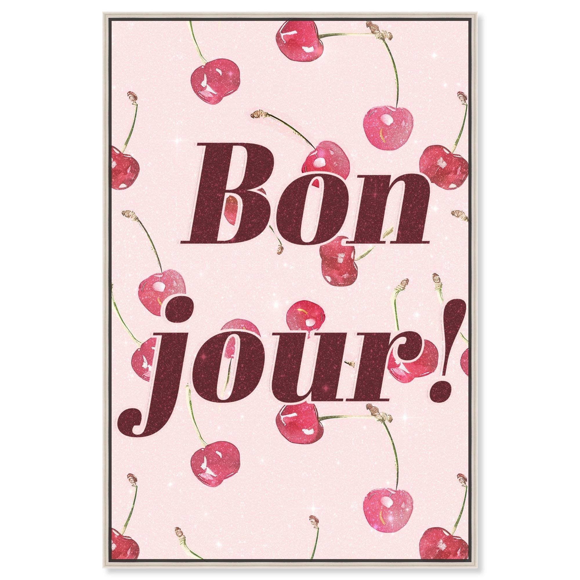 Hello Cherry Life Canvas Trend Pink Wall Art by Art Remedy