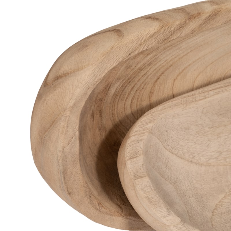 Sagebrook Home Coastal Decorative Wooden Plates